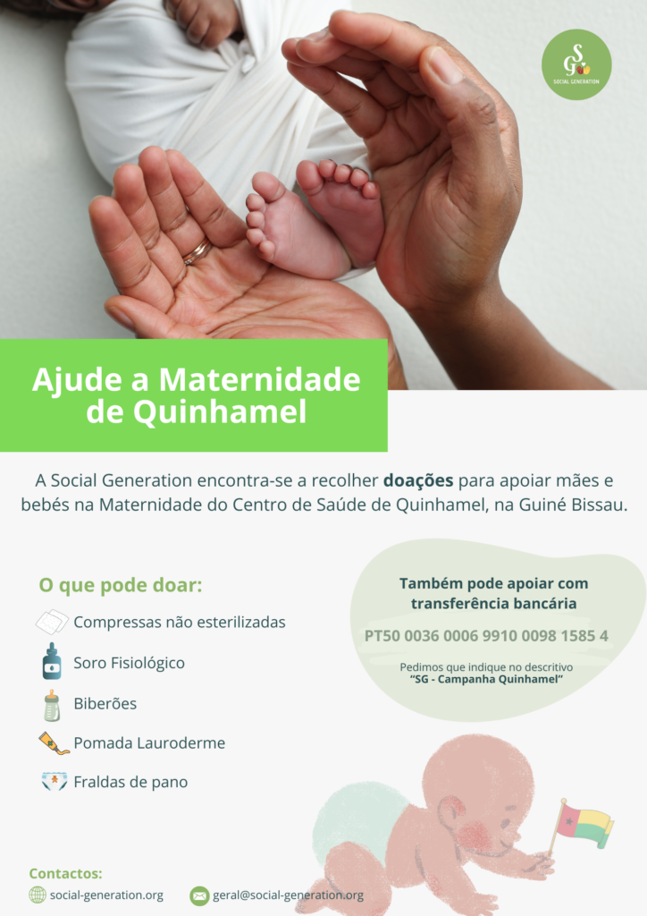 Campanha doações Centro de Saúde Quinhamel